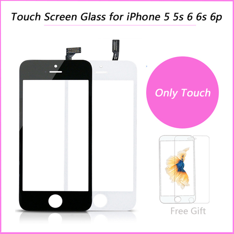 Touch Screen Digitizer Frame For iPhone 5 5s 6 plus 6S Touchscreen Front Touch Panel Glass Lens 6p 6s Phone Accessories + film ► Photo 1/6