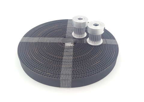 3D Printer Parts GT2-10mm Open Timing Belt 10mm Width GT2 Fiberglass Belt Rubber 2 Meters with 2 Pulley 5mm Bore 20 Teeth ► Photo 1/1