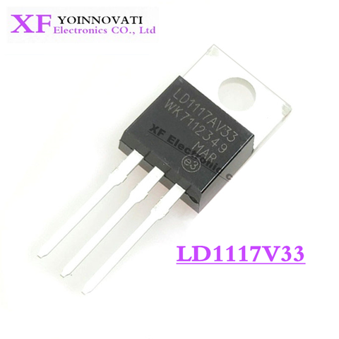 Free shipping 10pcs/lot LD1117V33 Linear Voltage Regulator 3.3V 800mA TO-220 IC best quality. ► Photo 1/4