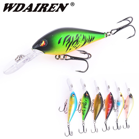 WDAIREN Crank Hard Bait 8cm 8.5g Floating Minnows Wobbler Fishing Lure With 6# Hook Carp Bass Pike Trout Trolling Fish Tackle ► Photo 1/6