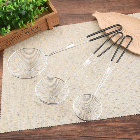 3 Sizes Ladle Stainless Steel Spider Strainer Skimmer Spoon for Hot Pot Wire Skimmer for Cooking Kitchen Frying, Pasta, Chips ► Photo 1/6