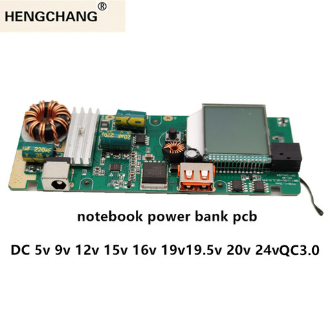 Notebook Power Bank BMS QC3.0 Battery Fast Charger PCB Shell DC5V12v15v 19V USB External DIY Pcba ► Photo 1/6