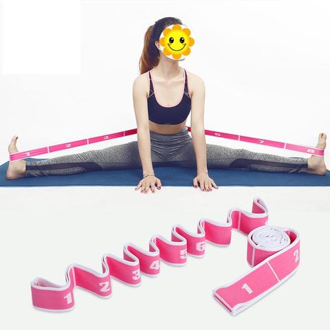 Yoga Pull Strap Belt Polyester Latex Elastic Latin Dance Stretching Band Loop Yoga Pilates GYM Fitness Exercise Resistance Bands ► Photo 1/6
