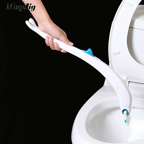 Toilet Brush With Detergent Bathroom Portable Disposable Home Toilet Brush Stand Bathroom Scrubber Bent Cleaner Toilet Brush ► Photo 1/6