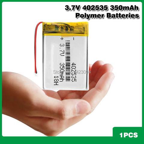 3.7V polymer lithium battery 402535 350Mah Rechargeable Li-ion Cell For GPS car recorder MP3 electronic dog MP4 MP5 Smart Watch ► Photo 1/1