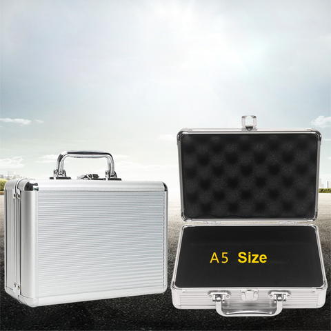 Aluminum Tool case suitcase File box Impact resistant safety case toolbox equipment instrument case with foam 250x167x83mm ► Photo 1/6