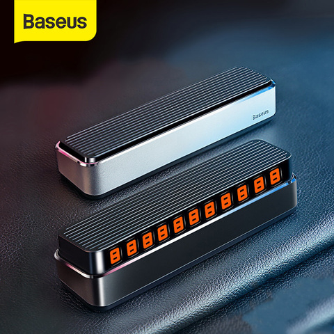 Baseus Car Temporary Parking Card Telephone Number Holder Auto Park Mobile Phone Number Plate Car Numbers Stickers ► Photo 1/6