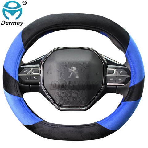 Winter Plush Car Steering Wheel Cover for Peugeot 3008 4008 5008 Auto Accessories interior Coche ► Photo 1/6