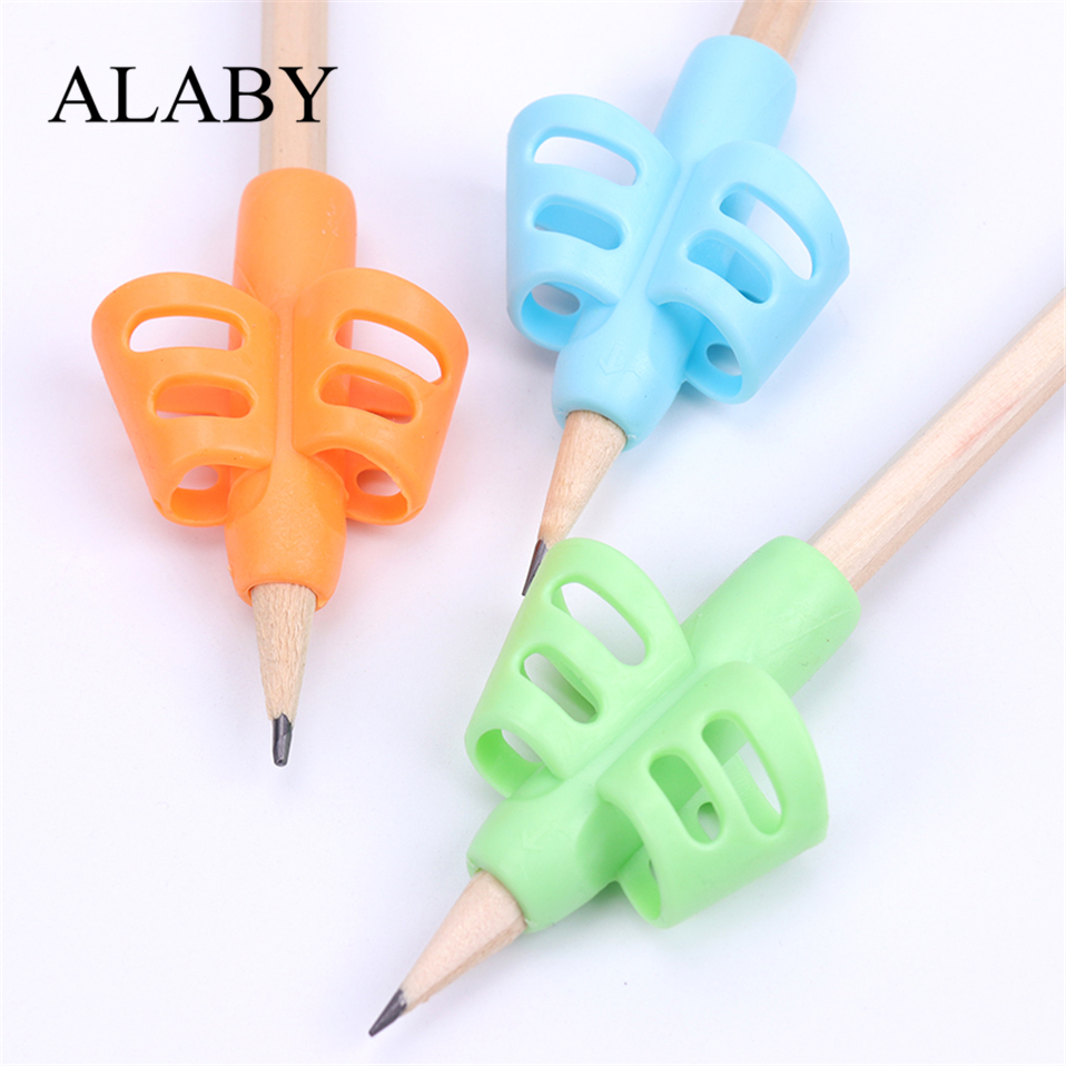 6pcs Writing Corrector Pencil Grip Montessori Toys for Children Kids Learning 
