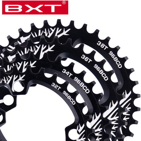 BXT Bicycle Crank Round 104BCD 32T/34T/36T/38T Chainring Narrow Wide Ultralight MTB Bike Chainwheel Circle Crankset Plate ► Photo 1/6