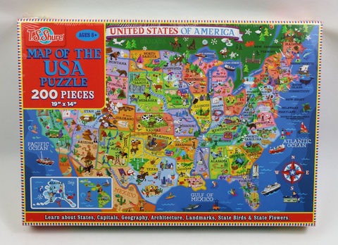 Puzzles 200 Pieces Wooden Assembly Picture World Map America Map Puzzles Toys for Adults Children Kids Games Toys P183 ► Photo 1/5