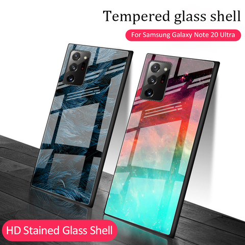 Luxury Phone Case For Samsung Note 20 Ultra A51 A71 Coque Tempered Glass Cover For Samsung A50 S A30S A10 A20 A40 S20 Plus Ultra ► Photo 1/6