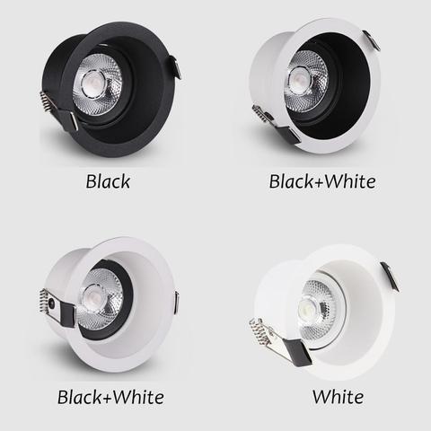 CRI90 Anti-glare LED 5W 7W 10W 12W Embedded Ceiling Downlight Round Spotlights Recessed Led Indoor Ceiling Light For Jewelry ► Photo 1/6