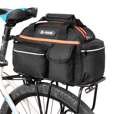 B-SOUL 15L Waterproof Bicycle Rear Bag Cycling Seat Rack Storage Trunk Handbag Pannier Travel Riding Mountain Road Bike Bags ► Photo 1/6