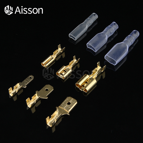 10pcs/Lot 2.8mm 4.8mm 6.3mm The Insulating Insert Spring Male Female Terminal Of The Plug With Transparent Cover ► Photo 1/6