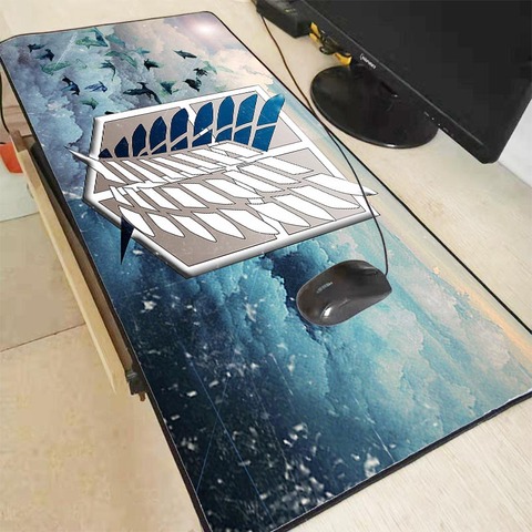 Mairuige Attack on Titan Anime Large Lock Edge Mouse Pad Computer Mousepad Logo Gaming Padmouse Gamer Laptop Keyboard Mouse Mats ► Photo 1/5