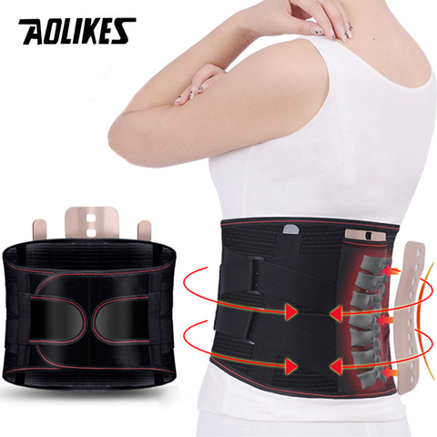 AOLIKES Orthopedic Tourmaline Self-heating Magnetic Steel Plates Waist Support Belt Men Women Lumbar Support Back Brace Belt ► Photo 1/6