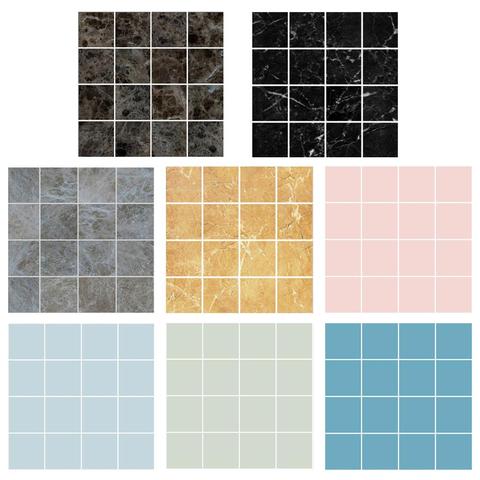 10pcs Waterproof Tiles Mosaic Sticker Kitchen Bath Toilet Adhesive Modern Simplicity Mildew-proof Moisture-proof PVC Wallpaper ► Photo 1/6