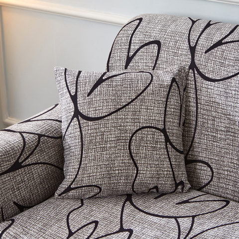 string printed Stretch Elastic cushion cojines decorativos para sofa Capa de Almofada coussin de salon housse de cous ► Photo 1/6