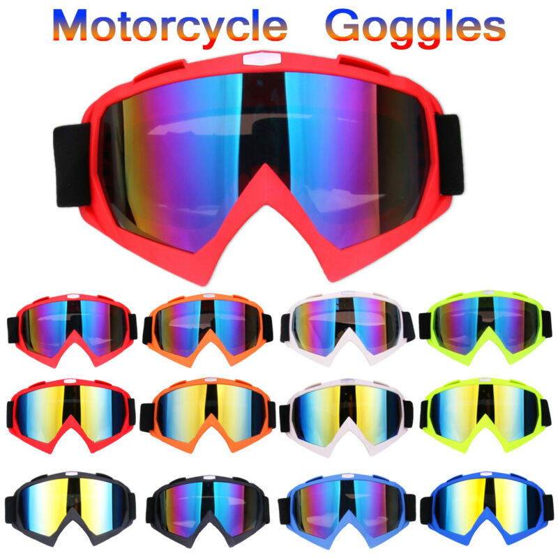 Motorbike Motocross Race Goggles Glasses Outdoor Offroad ATV UTV Anti-UV Bike 