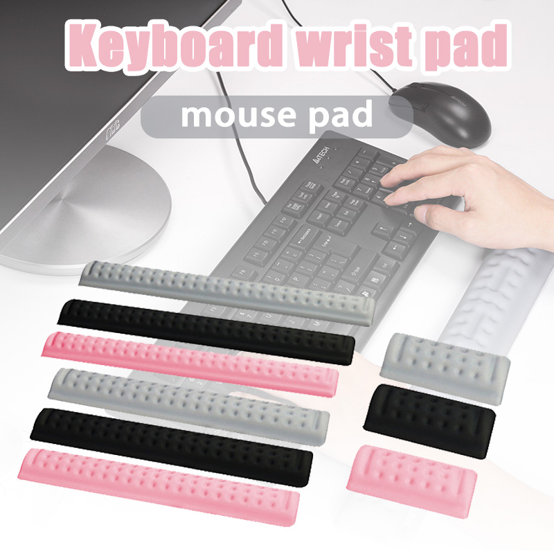 Memory Cotton Mouse Pads Keyboard Wrist Support Mat for Gaming Computer Typist Office Keyboard Cushion,Keyboard Wrist Rest