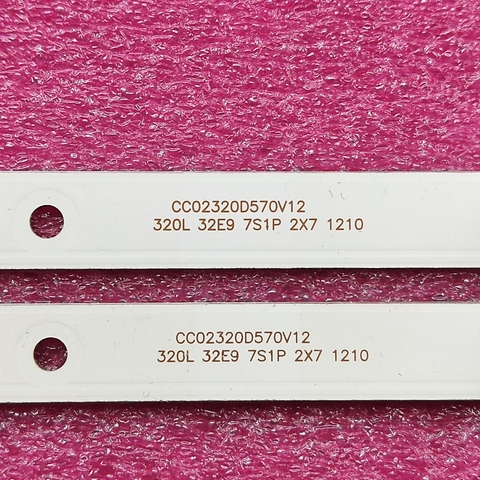 2pcs/set LED backlight strip For RCA RTDVD3215-B AOC T3211M 320L 32E9 7S1P 2X7 CC02320D570V12 08 02 ► Photo 1/5