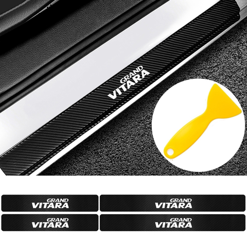 4x Car Door Sill Stickers For Suzuki Grand Vitara Accessories Car Threshold Anti Scratch Carbon Fiber Protector Decoration Decal ► Photo 1/6