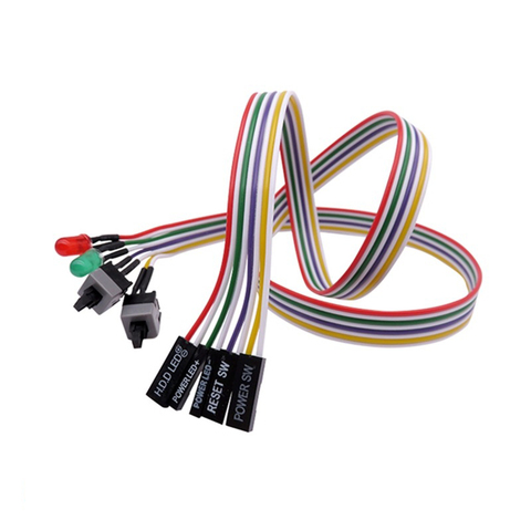 Computer ATX Motherboard Power Cable PC Power Reset Switch Push Button Switch 2 On Off Reset Switch Daul LED indicator Light ► Photo 1/4