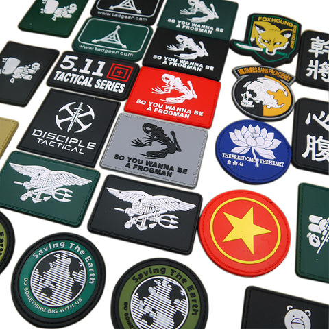 PVC Armband Seal Clothing Sewing Fabric Patches Badge 3D Uniform Tactical Backpack Personality Morale Chapter Bandage ► Photo 1/4