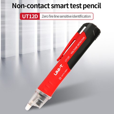 UNIT UT12D AC Voltage Detector Non Contact Pen Tester Electric Sensor 24-1000V Voltage Meter Current Test Pencil Alarm LED Light ► Photo 1/6