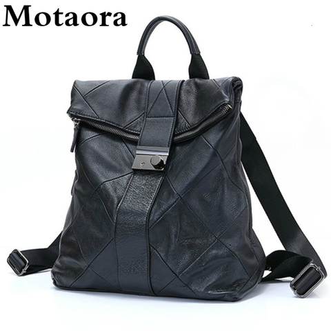 Leather Anti Theft Women Backpack Outdoor Travel Bag Large Capactiy Girl's Schoolbag Daily Knapsack Mochila Feminina Sac A Dos ► Photo 1/6