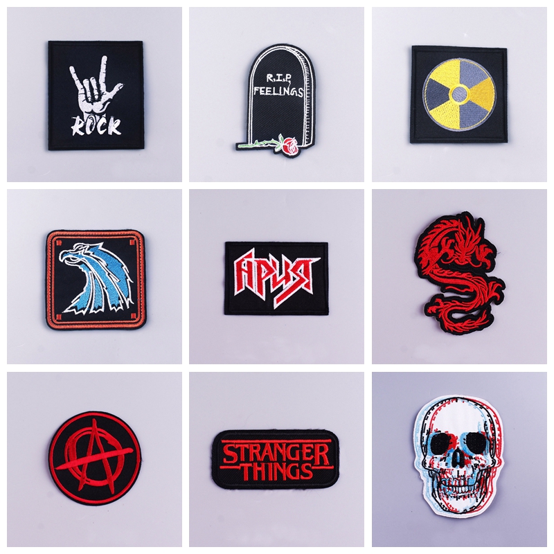 Killing it Punk Clothes Patches for Clothing Iron on Embroidery Patches on  Clothes Badges Jacket Stickers Diy Sewing Stripes