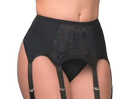 Female Plus Size Sexy Vintage High Waist Lace Straps Belts Underwear Garters Mesh Elastic Stocking Suspender S-2XL Collant ► Photo 1/6