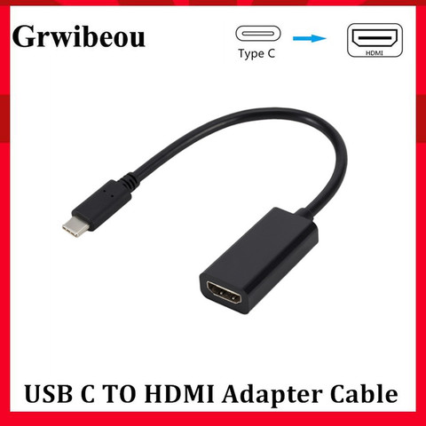 Grwibeou USB C to HDMI Adapter 4K 30Hz Cable Type C HDMI for MacBook Samsung Galaxy S10 Huawei Mate P20 Pro USB-C HDMI Adapter ► Photo 1/5