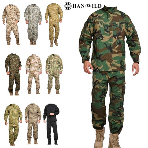 Mens Military Tactical Camouflage Hunting Clothes Waterproof Jackets Pants  Suits