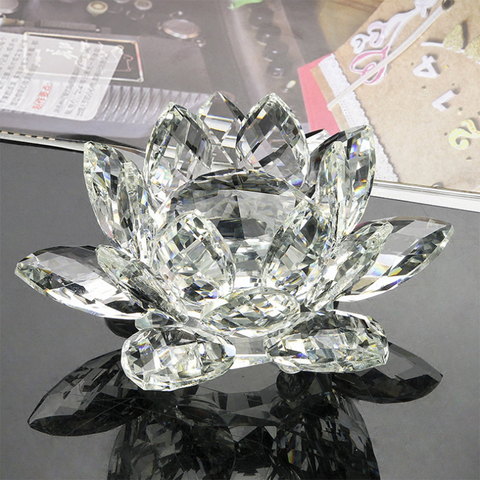 60mm-200mm Crystal Swan Lotus Glass Character Town Paper Ornament Feng Shui Decorative Collection Ornament Decoration ► Photo 1/2