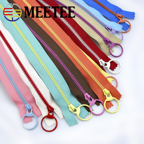 20pcs Meetee 3# Close-End Resin Zippers 15/20/30/40cm Closure Sewing Zip Pull Ring Head for Bags Garment Tailor Repair Crafts ► Photo 1/6