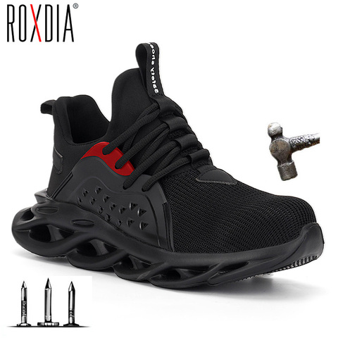 Dropshipping steel toe cap men safety shoes work sneakers women boots plus size 36-48 breathable outdoor ROXDIA brand RXM164 ► Photo 1/6