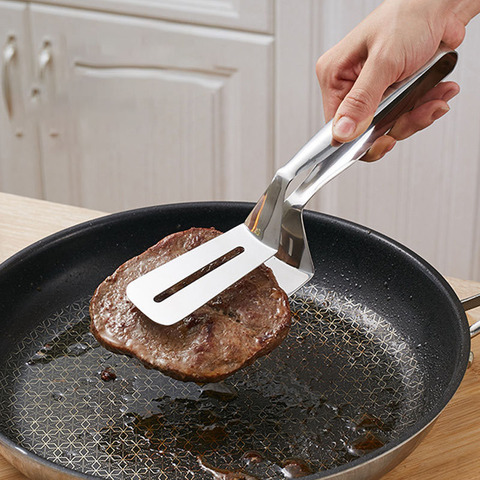 Stainless Steel Food Tongs Barbecue Clip Frying Steak Fried Bread Egg Fried Fish Non-Stick Grill Tongs BBQ Kitchen Accessories ► Photo 1/6