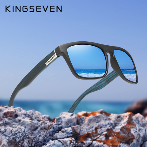KINGSEVEN TR90 Frame Mirror Lens Sunglasses Polarized Men‘s Glasses Outdoor Sports Male Eyewear Original Accessories N751 ► Photo 1/5