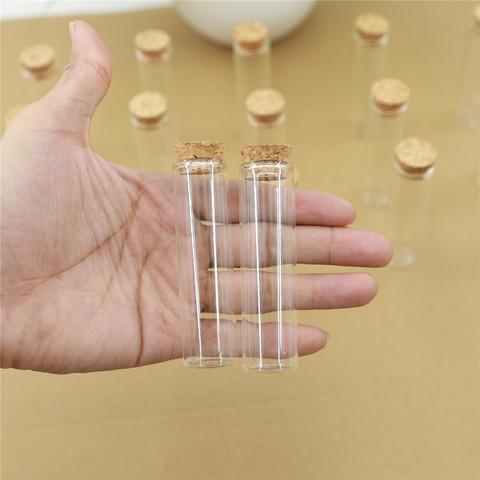 50pcs/lot Glass Bottle 22*80mm Test Tube Cork Stopper Mini Spice Bottles Container Small DIY Jars Vials Tiny Bottles glass ► Photo 1/6