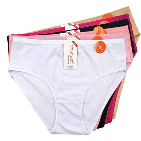Women Cotton Panties Sexy Everyday Ladies Girls Solid Underwear Plus Size Briefs Intimates Lingerie Knickers XXL 4XL ► Photo 1/6