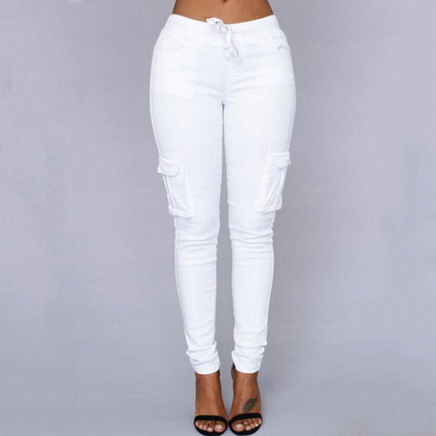 2022 Large Size White Pants Joggers Women Plus Size High Waist Jogger Pants Women Ladies Trousers Military Pants Women ► Photo 1/6