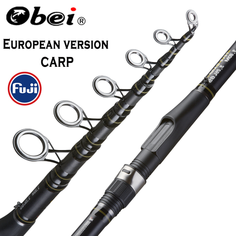 Obei Carp Fishing Rod 3.3 3.6m Carbon Fiber Telescopic Spinning Rod pesca 3.25lb Power 40-200g 11' 12' Hard Pole Fishing Rod ► Photo 1/6