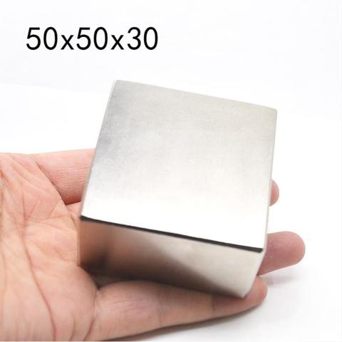 1PC N52 Neodymium Magnet 50*50*30MM Super Strong Powerful Square Block Permanent Rare Earth Magnets Gas Meter ► Photo 1/6