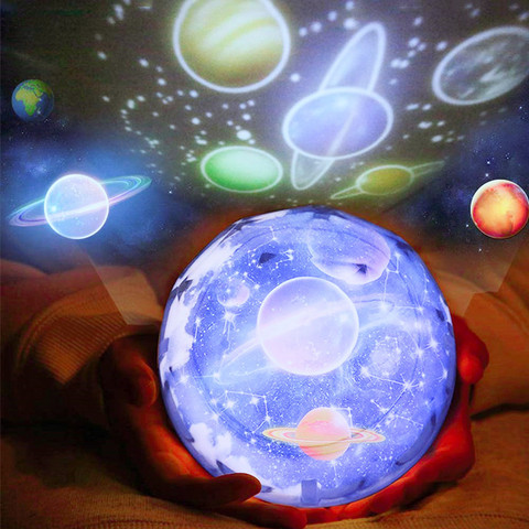 Galaxy Projector Starry Sky Rotating LED Night Light Children Moon Light