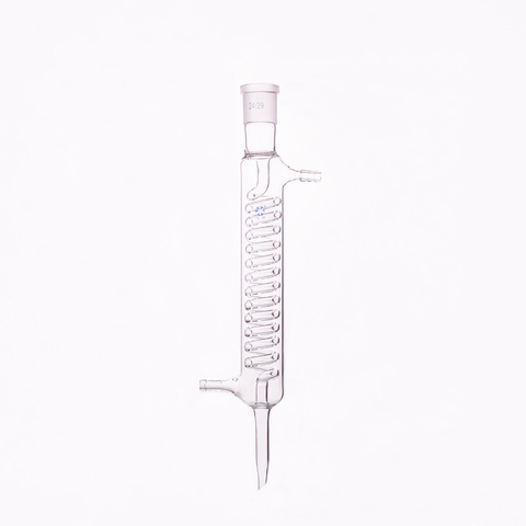 Format serpentine condenser,L. 150mm/200mm/250mm/300mm/350mm/400mm/500mm,Full glass distiller condenser,Joint 24/29 ► Photo 1/1