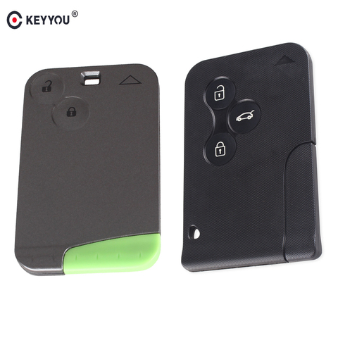 KEYYOU Smart Remote Key Shell Case For Renault Clio Logan Megane 2 3 Scenic Laguna Espace Smart Card Car Key Case ► Photo 1/6