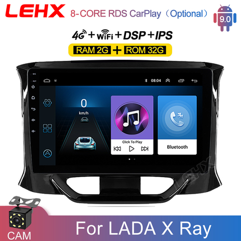 LEHX Car Android 9.0 2GB Ram Car Radio Multimedia Video Player Navigation GPS Android 2 din dvd For LADA X ray Xray 2015 - 2022 ► Photo 1/6
