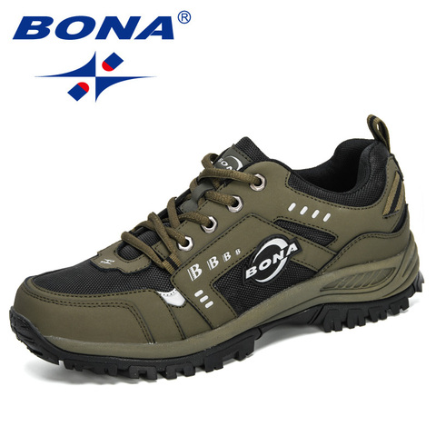 BONA 2022 New Designers Nubuck Outdoor Hiking Jogging Sneakers Men Comfortable Walking Sport Shoes Man Basket Zapatillas Hombre ► Photo 1/6